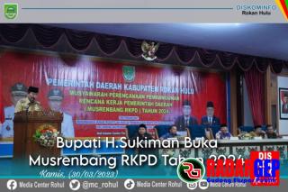 Musrenbang RKPD Tahun 2024, Bupati Sukiman Paparkan Fokus Prioritas Pembangunan Rohul